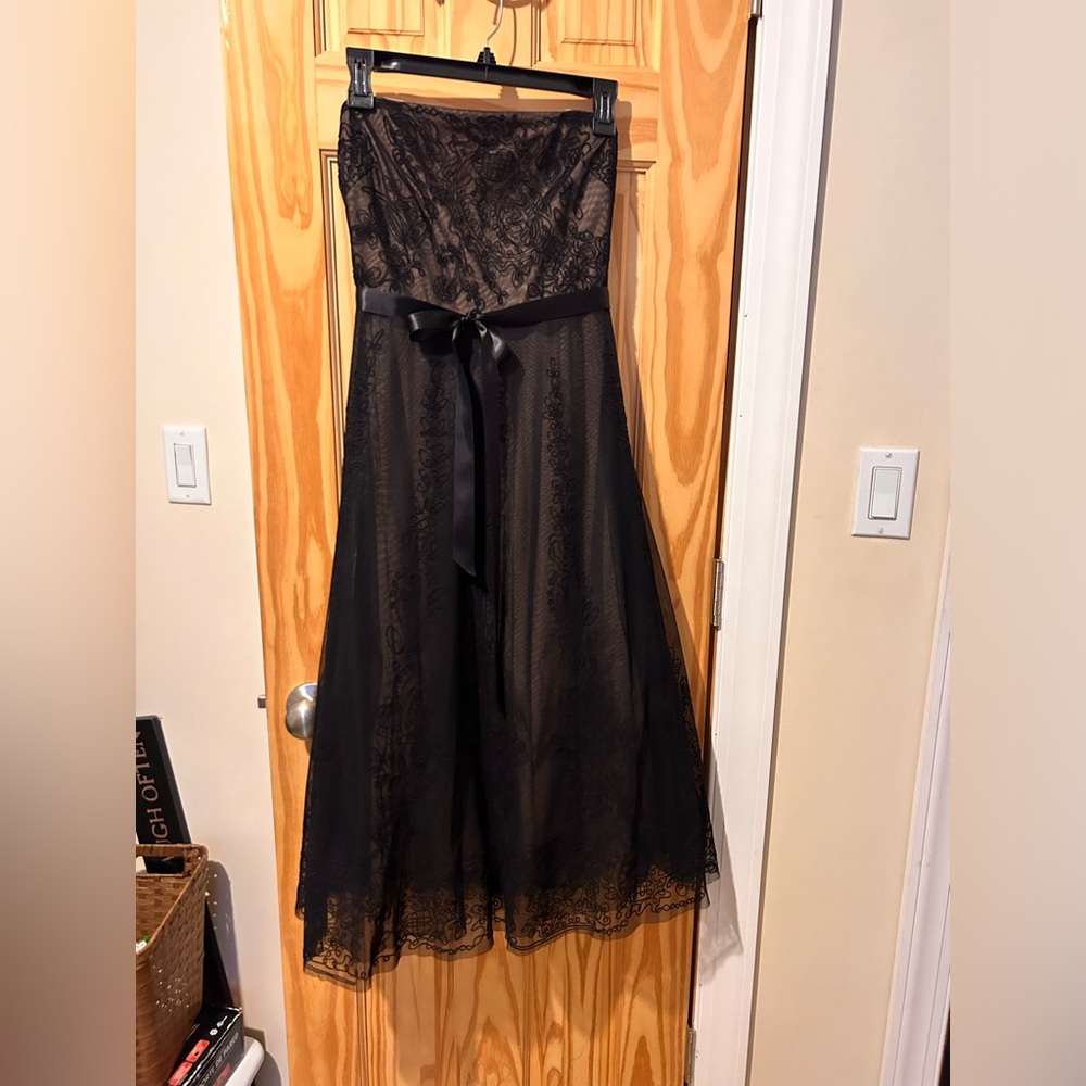 BCBGMaxAzria Black and Cream Dress
